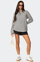 Edikted Stripey Oversized Bell Sleeve Top