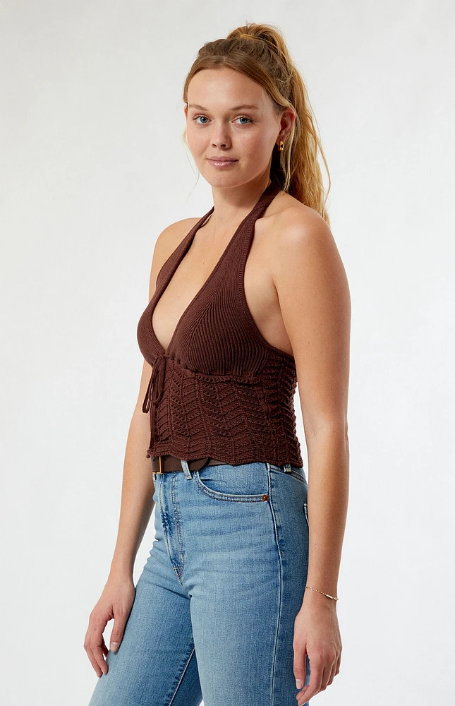 LA Hearts Kelli Knit Halter Top