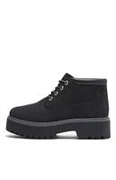 Timberland Women's Black Stone Street Mid Lace-Up Waterproof Boots