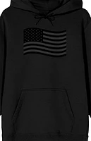 Dark Wavy American Flag Hoodie