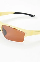 INDY Sunglasses x PacSun Cream Classic Sport Shield Sunglasses