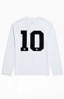 Pacsun White Palisades Long Sleeve Hockey Jersey