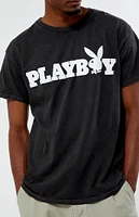 Playboy By PacSun Washed Black OG Logo T-Shirt