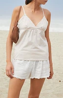 John Galt White & Plaid Edith Tank Top