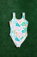 PacSun Kids Multi Hibiscus One Piece Swimsuit