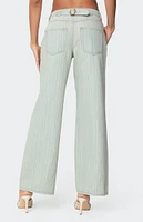 Edikted Lannah Textured Low Rise Jeans