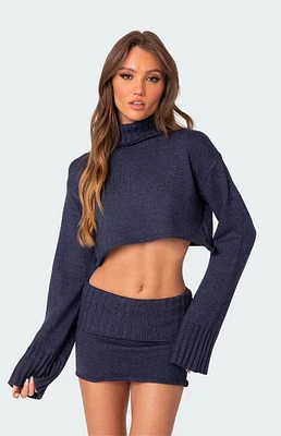 Gino Cropped Turtle Neck Sweater