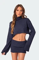 Gino Cropped Turtle Neck Sweater