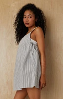 Your Favorite Striped Bow Front Babydoll Dress