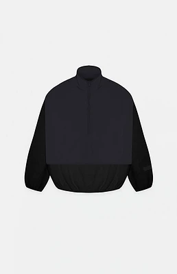 Kids Fear of God Essentials Black Nylon Fleece Mock Neck Sweatshirt