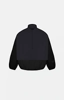 Kids Fear of God Essentials Black Nylon Fleece Mock Neck Sweatshirt