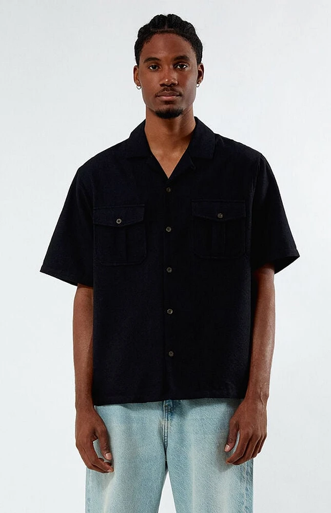 Pacsun Oversized Black Camp Shirt