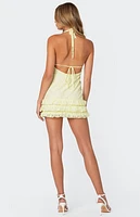 Edikted Debby Backless Lace Mini Dress
