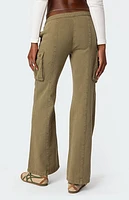 Edikted Sabri Low Rise Flared Cargo Jeans