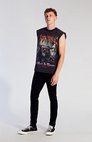 Pacsun High Stretch Black Stacked Skinny Jeans