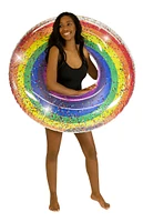 PoolCandy Classic Rainbow Glitter Jumbo Pool Tube