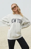 John Galt New York Embroidered Erica Crew Neck Sweatshirt