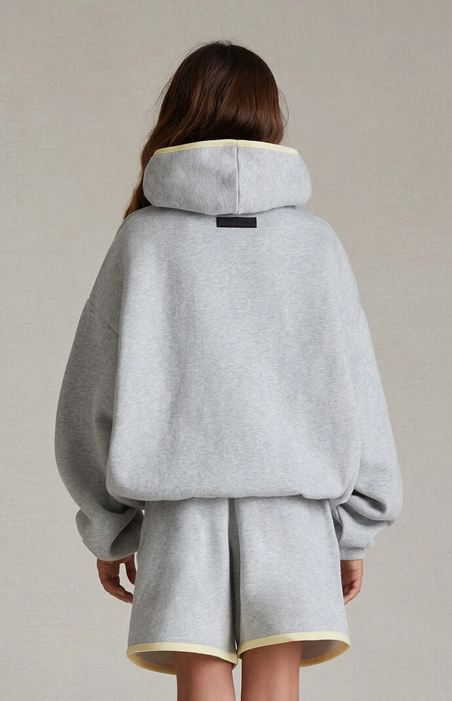 Kids Fear of God Essentials Light Heather Grey Hoodie