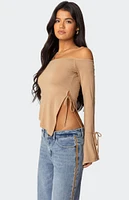 Edikted Jeni Asymmetric Off Shoulder Top