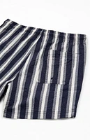 PacSun Boardwalk Striped Seersucker 4.5'' Swim Trunks