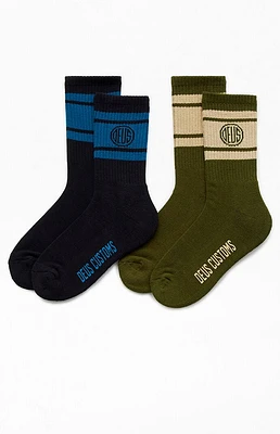 Deus Ex Machina 2 Pack Pill Logo Crew Socks