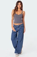 Edikted Amilia Lace Trim Tank Top