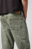 Pacsun Olive Overdyed Baggy Jeans