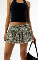 LA Hearts Camo Pleated Mini Skort