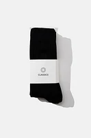 Rhythm 3 Pack Black Classic Crew Socks