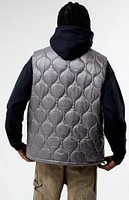 Gray Quilted Vest