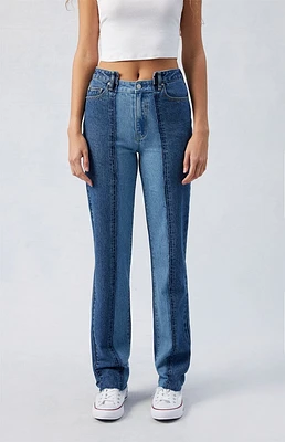 PacSun Two-Tone Millie Mid Rise '90s Boyfriend Jeans