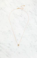 LA Hearts N Initial 14K Gold Plated Necklace