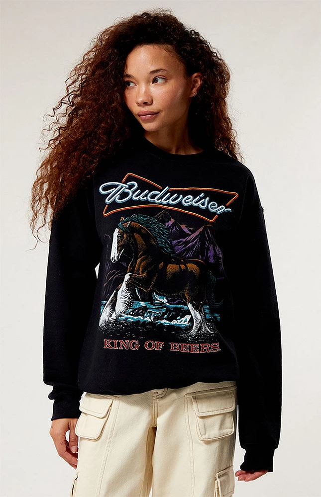 Junk Food Budweiser Crew Neck Sweatshirt