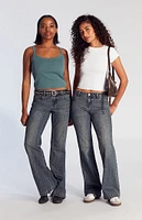 PacSun Dark Indigo Low Rise Bootcut Jeans
