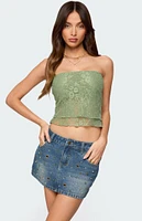 Edikted Liri Layered Lace Tube Top
