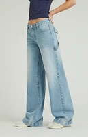 PacSun Casey Light Indigo Carpenter Low Rise Baggy Jeans