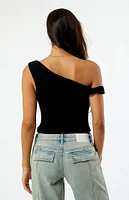 LA Hearts Ruched Asymmetrical Top