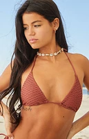 VYB Brown Jolie Triangle Bikini Top