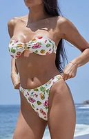 Pacsun Fruit Oasis High Cut Banded Bikini Bottom