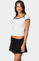 Edikted Rashelle Contrast Bow Top