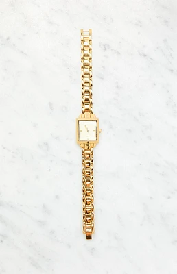 LA Hearts Gold Square Watch