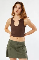 Contour Maven Seamless Notched Tank Top