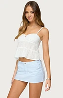Edikted Tamora Eyelet Babydoll Tank Top
