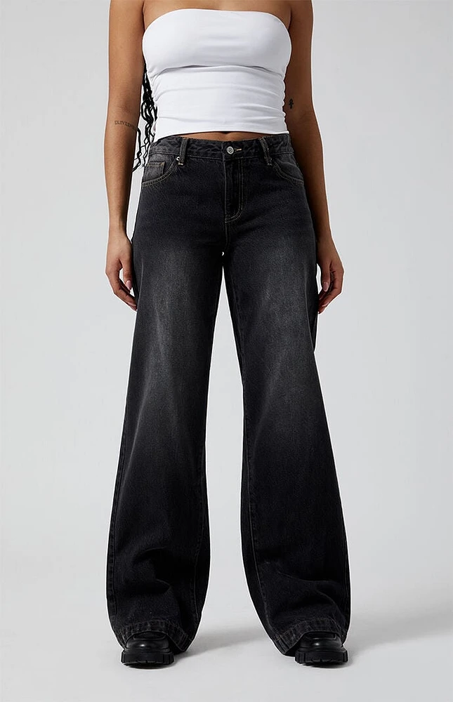 PacSun Casey Low Rise Baggy Jeans Black Tinted