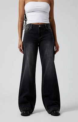 PacSun Casey Low Rise Baggy Jeans Black Tinted
