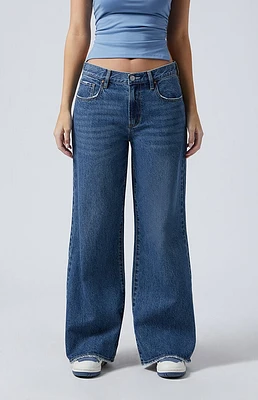 PacSun Lena Low Rise Super Baggy Jeans Dark Indigo