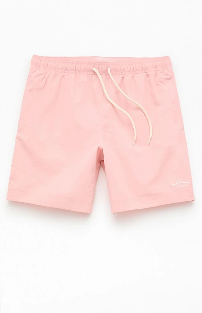 Pacsun Pink Collegiate 6.5" Swim Trunks