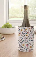 Beige Wildflowers Wine Chiller