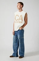 Pacsun Medium Indigo Extreme Baggy Cargo Jeans