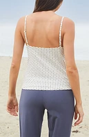 John Galt White & Black Heart Tiffany Tank Top
